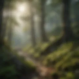 A panoramic view of the Tann Mountains showcasing diverse ecosystems.