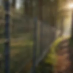 A detailed view of a wire mesh fence showcasing its construction and material quality