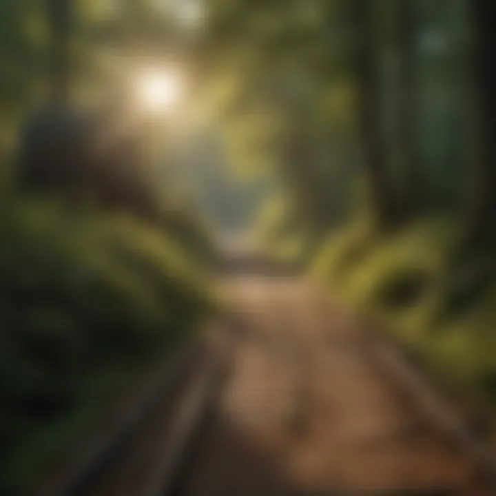 Historic railway remnants along the trail
