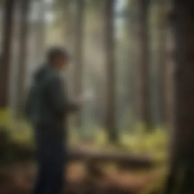 Visitors engaging in forestry education programs