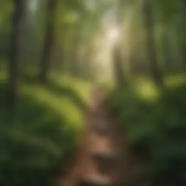 Lush greenery along a hiking trail in the Wasatch