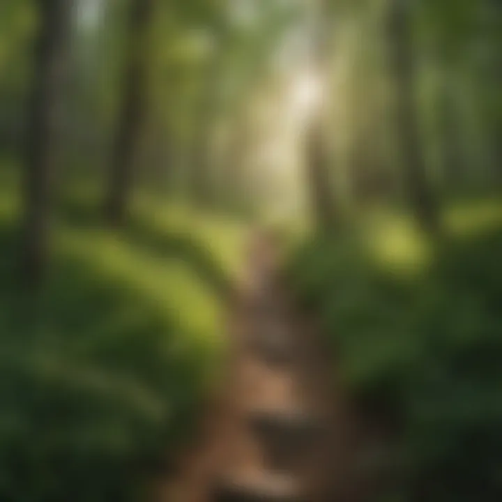 Lush greenery along a hiking trail in the Wasatch