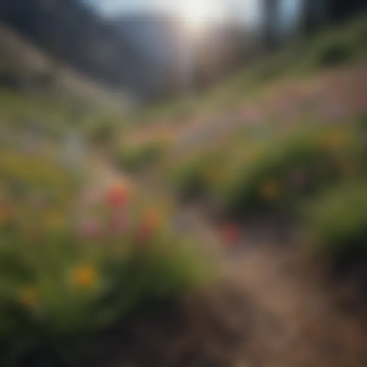 Wildflowers blooming in the Wasatch Mountains