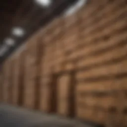 A diverse selection of wholesale timber types stacked neatly in a warehouse.