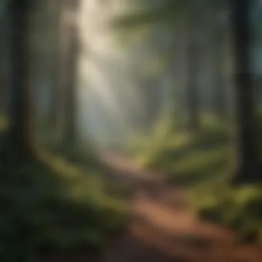 Layers of the Forest A serene forest landscape showcasing the intricate layers of foliage