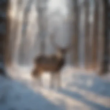 Wildlife in the snowy landscape of Wisconsin