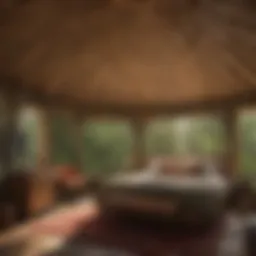 A beautifully crafted yurt nestled in the lush Washington forest